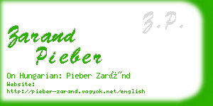 zarand pieber business card